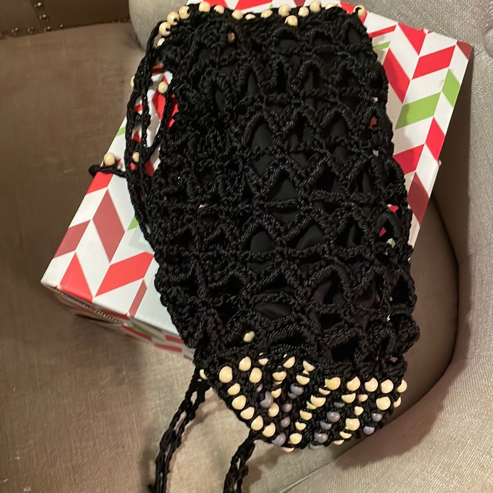 Free People Thin Hobo Beaded Bag NWOT - Picture 2 of 10